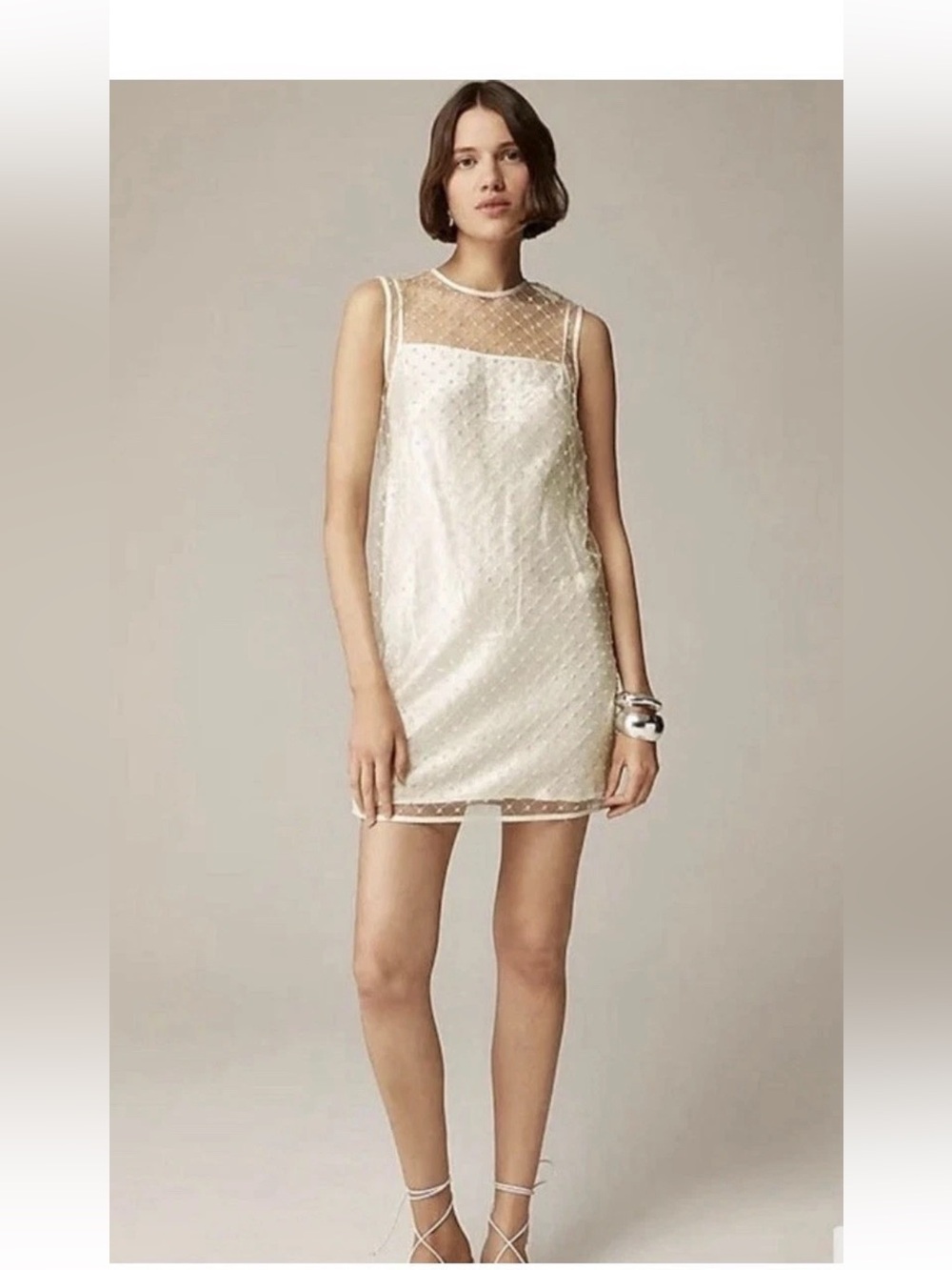 NWT J. Crew Collection Anna October© X J.Crew Sheer Beaded Dress Sheath Size 2